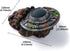 Creative UFO Aquarium Decorations - Medium Fish Tank Decor Aquatics Cave for Micro Flying Saucer Landscaping