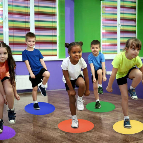 Spot Markers for Sports 9 Inch - Non Slip Rubber Agility Poly Spots Marker Field Flat Cone for Kids Training