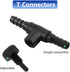 Aquarium Control Valves, 10 Pack T Shaped Control Valve, Single Way Plastic Air Flow Regulator for Fish Tanks.