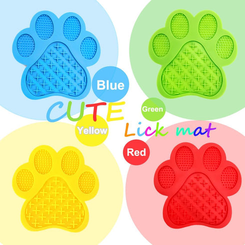 Dog Lick Pad - Washing Distraction Device, Slow Eating Mat for Pet Licking Peanut Butter, Grooming Training
