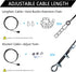 Taeku Fitness Pulley Cable Heavy Duty 6mm Steel Wire Rope Replacement for Home Gym Weight Lift