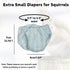 (3 Pack, (3.9" 6.3"), Count, 3) Washable Squirrel Diapers - Extra Small Reusable Pet Cloth Diapers Highly Absorbent