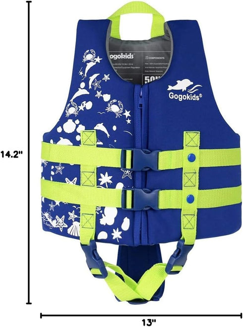 2-8 22-60 lbs Gogokids Toddler Swim Vest, Kids Floaties Boys & Girls Buoyancy Jacket for Pool & Beach, Fits Years /