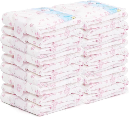 FUNLIYING Disposable Dog Diapers Female 10 Count Puppy Diapers Female (Waist 11-18.9 in