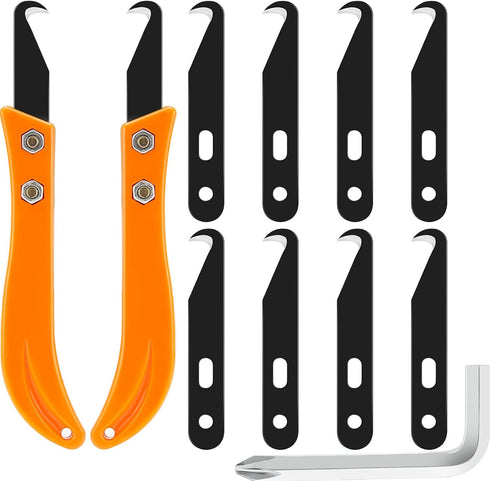Mudder 13 Pieces Golf Hook Blade Tool Set, DIY Knife for Golf Club Grip Remover with Installation Tool