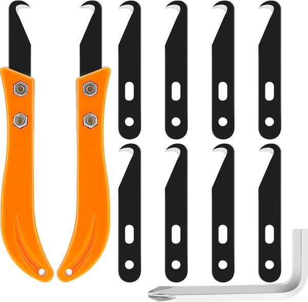 Mudder 13 Pieces Golf Hook Blade Tool Set, DIY Knife for Golf Club Grip Remover with Installation Tool