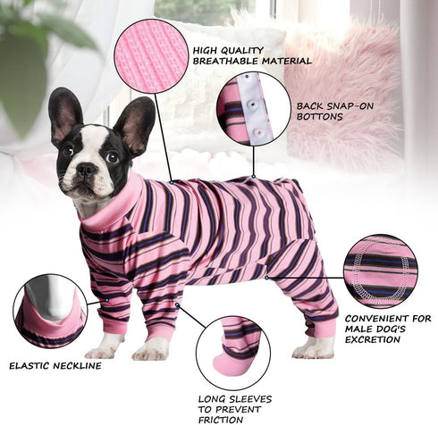 FEimaX Dog Recovery Suit After Surgery, Post Surgical Shirt for Dogs Cats, Prevent Licking Onesie Alternative to