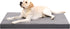 KSIIA Orthopedic Dog Bed, Waterproof for Large Dogs, Deluxe Plush Washable, 41 x 27 Inch, Dark Gray