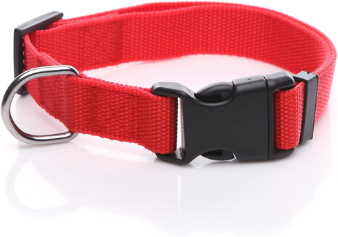 Adjustable Nylon Dog Collar, Pet Collar 1 Inch 3/4 Inch 5/8 Inch Wide for Large Medium Small Dogs