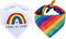 Tinsow 2 Pcs Dog Bandanas - Gay Pride Rainbow Cotton Handkerchiefs for Party Supply
