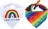 Tinsow 2 Pcs Dog Bandanas - Gay Pride Rainbow Cotton Handkerchiefs for Party Supply