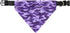Purple Camo Dog Bandana, Adjustable Dog Collar with Quick Release Buckle, Classic Triangle Scarf (Multiple Sizes