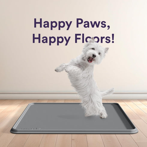 22 22 Pee Pad Tray Holder for Dogs - Fits Up to x in. Square Potty Training Pads No Spill Raised Lip High Edge Silicone