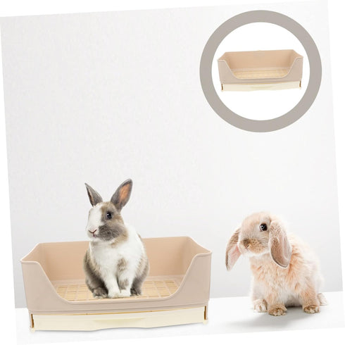 Leak-Proof Rabbit Potty Training Tray - Essential Pet Accessory for Small Animals