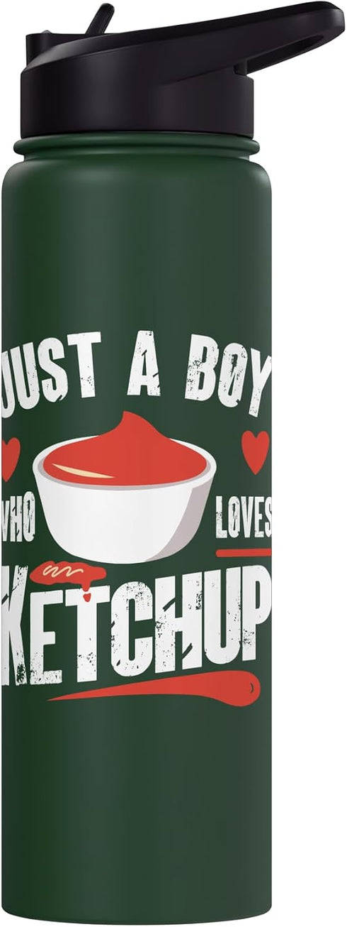 Just a Boy who loves ketchup. Just a Boy who loves ketchup Stainless Steel Insulated Water Bottle