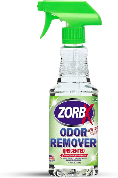 ZORBX Unscented Odor Eliminator Spray for Strong Odor, 16 Oz - Advanced Trusted Formula