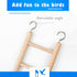 2pcs Bird Wooden Ladder, Wooden Ladder for Bird Cage Parrot Climbing Toy (5 & 7 Step)