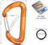 Gabbro Heavy Duty Carabiner Clips, Wiregate Snap, Screw Locking, Lightweight Aluminum for Hiking, Camping