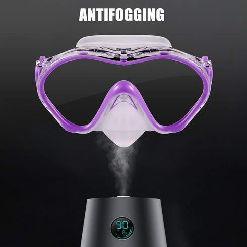 Kids Swim Mask - Snorkel Mask Diving Goggles with Nose Cover, Anti-Fog Lens, 180° View Angle for Youth