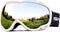 Ski Goggles Over Glasses - Snowboard Snowmobile Goggles for Men Women Adult, Anti Fog 100% UV Protection