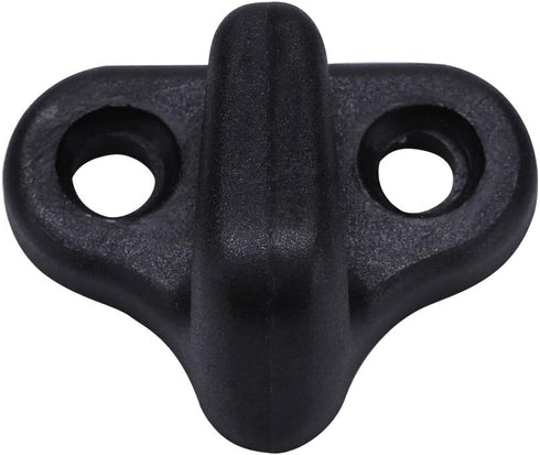 Wbestexercises Kayak Lashing Hooks, Nylon J Shape Replacement Hooks with Flat-Head Screws - Black