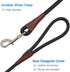 MayPaw Dog Leash, 4/6/8/10 FT Classic Solid Colors, Heavy Duty Nylon Rope with Leather Tailor Connection, 8ft*1/2",