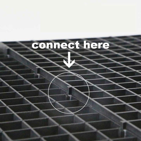 4 Pcs Aquarium Divider Tray, Plastic Grid Egg Crate Light Diffuser with 8 Pcs Sucker Clip (Black)