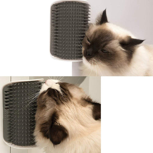 3.0 Softer Cat Self Groomer with Catnip, Wall Corner Scratcher Comb, 2 Pack Grooming Massage Brush