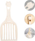 Depets Cat Litter Scoop, Durable Plastic Litter Sifter Scoop with Wide Slats for Easy Sifting - Milky White