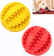 Sunglow Dog Toy Ball 2 Pack - Nontoxic Bite Resistant Teething Toys for Small/Medium/Large Dogs and Puppies