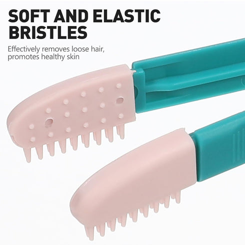 POPETPOP Cat Dog Tear Stain Remover: 2pcs Mini Grooming Comb Brush for Dogs Cats, Multifunctional Eye Comb for Removing