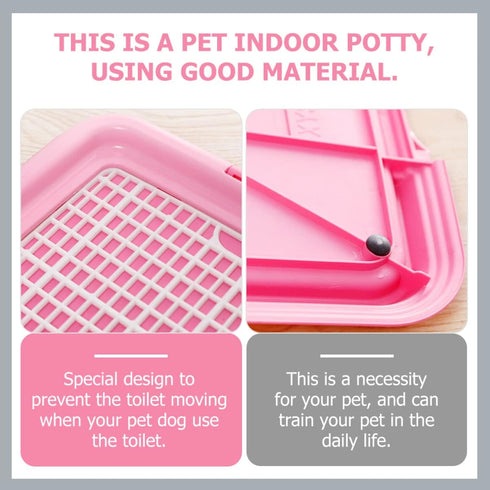 Indoor Dog Potty Plastic Pet Toilet Slide Design Pink for Convenient Home Use Ergonomic Column Shape for Natural