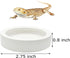 3 Pcs Ceramic Reptile Food Bowl, Triangular Water Feeder for Lizard, Anoles, Bearded Dragons, Hermit Crabs
