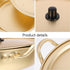 9.44X9.44X2.75In Luxshiny Korean Ramen Pot Lightweight Aluminum Noodle Cooker with Lid Double Handles Fast Heating