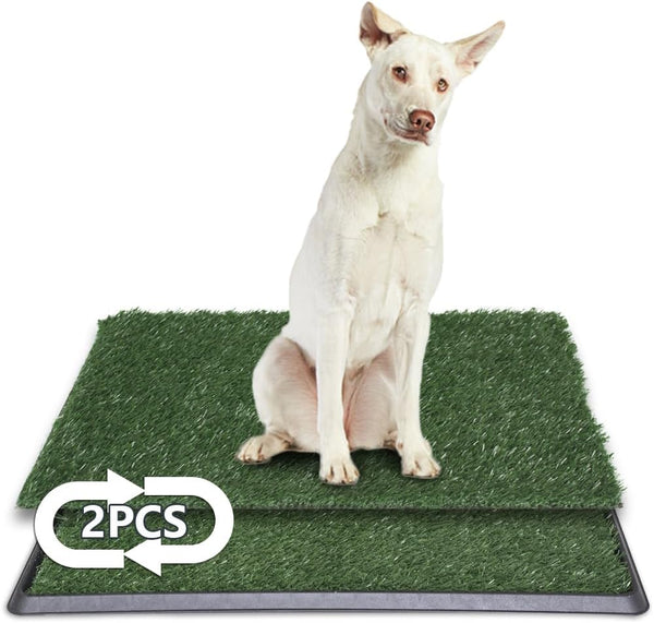 LITA Dog Grass Pad with Tray - Dog Litter Box with 2