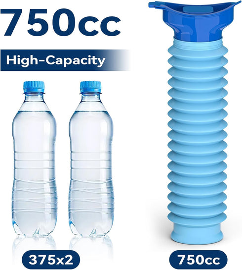 Pee Bottles for Men, Adjustable Emergency Urinal, Car Pee Bottle for Men and Women, Portable Toilet for Car, Shrinkable