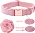 ARING PET Velvet Dog Collar, Unique Pink with Detachable Felt Flower, Adjustable Soft Velvet for Small Medium Large Dogs