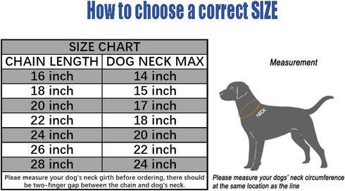 Chain Dog Training Choke Collar, 22 in, 3 mm