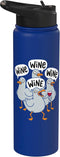 Wine Drinker Humor Tee Winery Life Wine Sommelier Funny Seagulls Wine Drinkers Drinking Party Sommelier Tee Stainless Steel Insulated Water