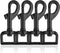 Swivel Eye Bolt Snap Hooks, Black Heavy Duty Dog Leash Clips, Dog Leash Clasp Trigger Snaps 3/4" 4pcs