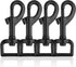 Swivel Eye Bolt Snap Hooks, Black Heavy Duty Dog Leash Clips, Dog Leash Clasp Trigger Snaps 3/4" 4pcs