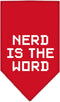 Mirage Pet Products Nerd is The Word Screen Print Bandana, Large, Red