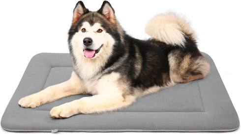 Magic Dog Extra Large Soft Dog Crate Pad, Jumbo 48 Inches Machine Washable Pet Bed with Non-Slip Bottom, Gray