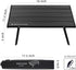 ROCK CLOUD Lightweight Folding Beach Table - Portable Camping Table in Black