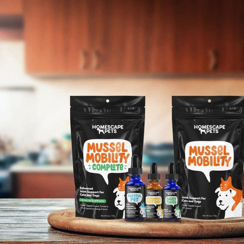 Homescape Pets Daily Thrive - Hemp Oil & Turmeric for Cats & Dogs, Anti-Inflammatory Pain Reliever