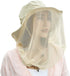 Mosquito Head Net Hat - Safari Sun Hat with Veil Mesh Protection from Insects
