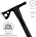 SOG FastHawk Polished Tomahawk - Tactical Axe with Sheath for Throwing, Camping, Hunting