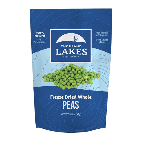 Thousand Lakes Freeze Dried Vegetables - Whole Peas 3.5 ounces | 100%
