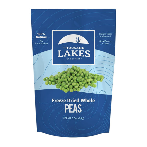 Thousand Lakes Freeze Dried Vegetables - Whole Peas 3.5 ounces | 100%