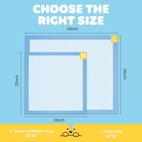 100-Pack X-Large Puppy Pads, 34'' x 28'' Leak-Proof Quick-Dry Design, 6-Layer Pee Pads for Dogs